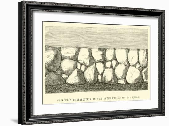 Cyclopean Construction in the Later Period of the Incas-Édouard Riou-Framed Giclee Print