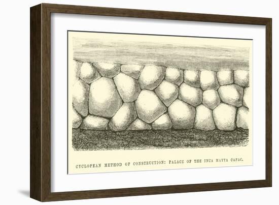 Cyclopean Method of Construction, Palace of the Inca Mayta Capac-Édouard Riou-Framed Giclee Print