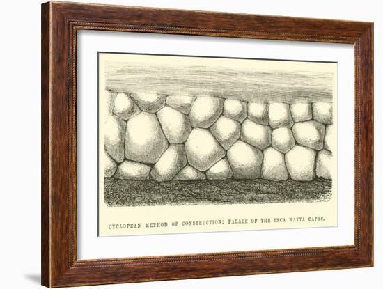 Cyclopean Method of Construction, Palace of the Inca Mayta Capac-Édouard Riou-Framed Giclee Print