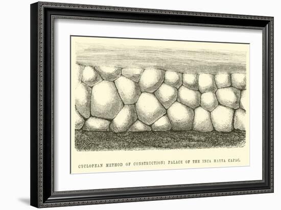 Cyclopean Method of Construction, Palace of the Inca Mayta Capac-Édouard Riou-Framed Giclee Print