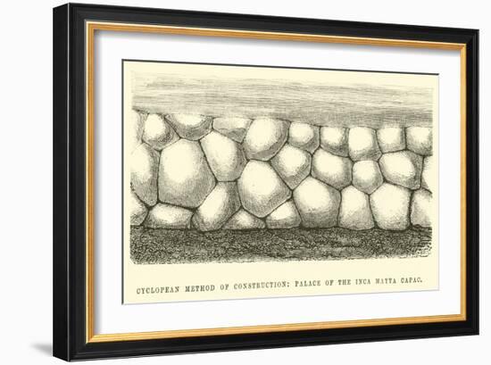 Cyclopean Method of Construction, Palace of the Inca Mayta Capac-Édouard Riou-Framed Giclee Print