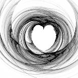 Black And White Sketch Heart-cycreation-Stretched Canvas