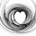 Black And White Sketch Heart-cycreation-Framed Art Print