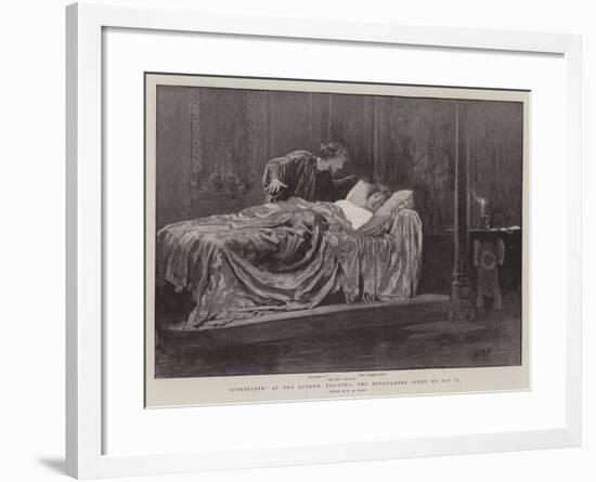 Cymbeline at the Lyceum Theatre, the Bedchamber Scene in Act II-Henry Marriott Paget-Framed Giclee Print