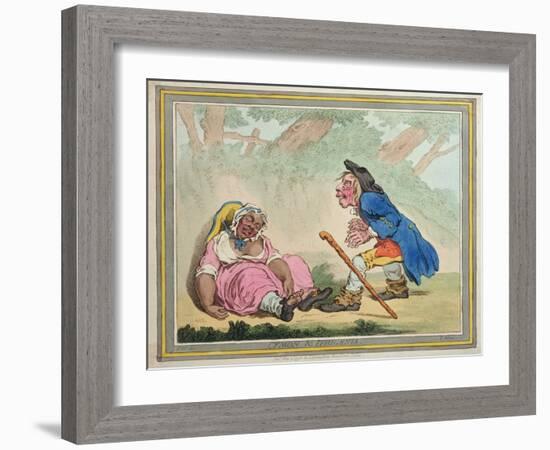 Cymon and Iphigenia, Published by Hannah Humphrey in 1796-James Gillray-Framed Giclee Print