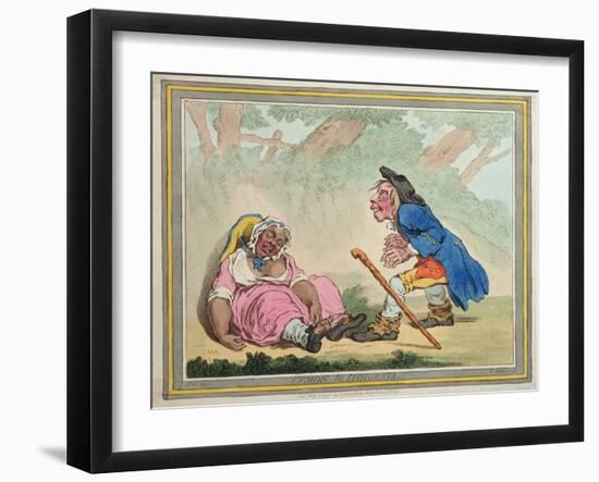 Cymon and Iphigenia, Published by Hannah Humphrey in 1796-James Gillray-Framed Giclee Print