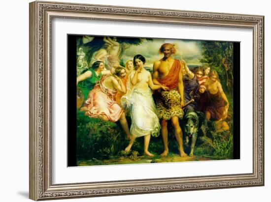 Cymon and Iphigenia-John Everett Millais-Framed Art Print