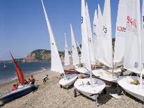 Laser Dinghies, Sidmouth, Devon, England, United Kingdom-Cyndy Black-Framed Premier Image Canvas