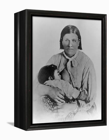 Cynthia Ann Parker with Her Daughter Prari Flower, C.1861-American Photographer-Framed Premier Image Canvas