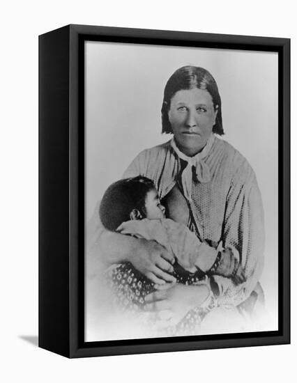 Cynthia Ann Parker with Her Daughter Prari Flower, C.1861-American Photographer-Framed Premier Image Canvas