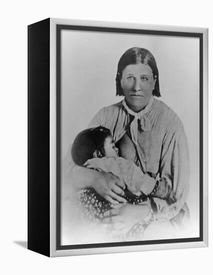 Cynthia Ann Parker with Her Daughter Prari Flower, C.1861-American Photographer-Framed Premier Image Canvas