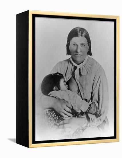 Cynthia Ann Parker with Her Daughter Prari Flower, C.1861-American Photographer-Framed Premier Image Canvas