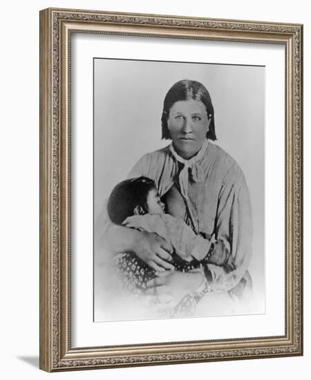 Cynthia Ann Parker with Her Daughter Prari Flower, C.1861-American Photographer-Framed Giclee Print