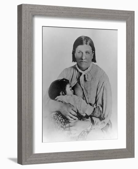 Cynthia Ann Parker with Her Daughter Prari Flower, C.1861-American Photographer-Framed Giclee Print