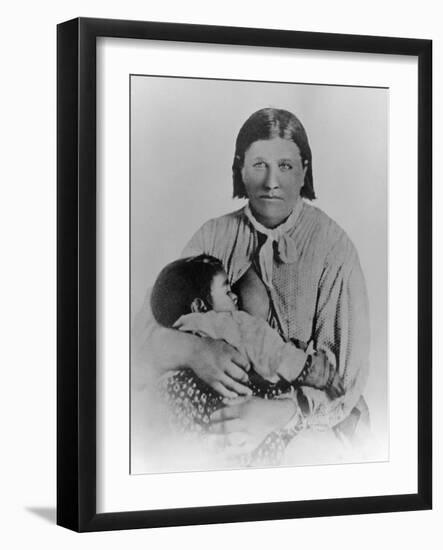 Cynthia Ann Parker with Her Daughter Prari Flower, C.1861-American Photographer-Framed Giclee Print