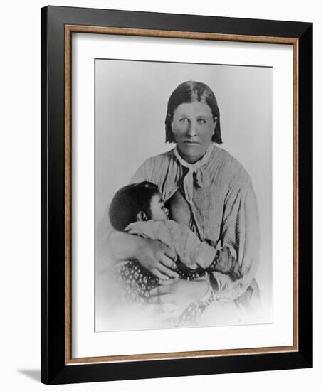 Cynthia Ann Parker with Her Daughter Prari Flower, C.1861-American Photographer-Framed Giclee Print