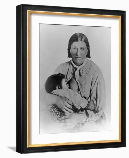 Cynthia Ann Parker with Her Daughter Prari Flower, C.1861-American Photographer-Framed Giclee Print