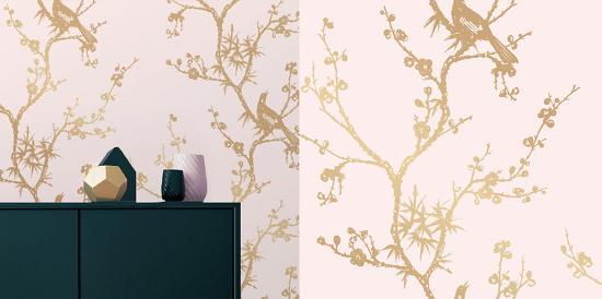 Cynthia Rowleys Bird Watching Rose Pink Gold Self Adhesive Wallpaper Home Accessories By Cynthia Rowley Art Com Cynthia Rowleys Bird Watching Rose Pink Gold Self Adhesive Wallpaper Home Accessories By Cynthia Rowley Art Com