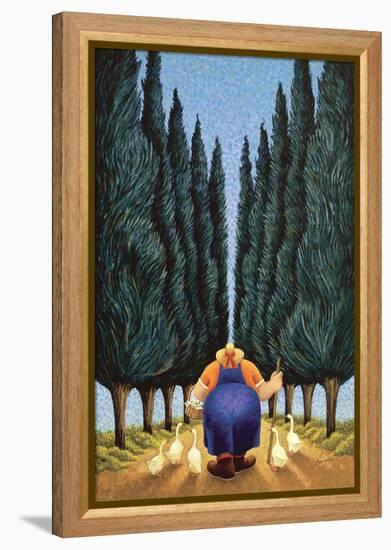 Cypress and Geese-Lowell Herrero-Framed Stretched Canvas