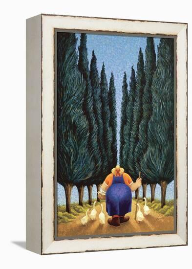 Cypress and Geese-Lowell Herrero-Framed Stretched Canvas