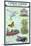 Cypress Gardens, South Carolina - Nautical Chart-Lantern Press-Mounted Art Print