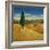 Cypress Tree and Cornfields, 1990-Liz Wright-Framed Giclee Print