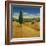 Cypress Tree and Cornfields, 1990-Liz Wright-Framed Giclee Print