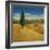 Cypress Tree and Cornfields, 1990-Liz Wright-Framed Giclee Print