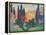 Cypress Trees at Cagnes-Henri Edmond Cross-Framed Stretched Canvas