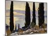 Cypress Trees at San Vigilio, 1913 (Oil on Canvas Mounted on Masonite)-John Singer Sargent-Mounted Giclee Print