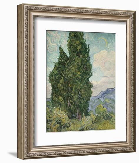 Cypresses, 1889-Vincent van Gogh-Framed Giclee Print