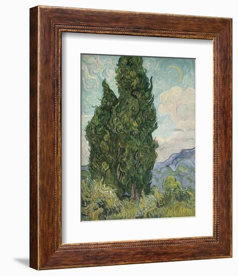 Cypresses, 1889-Vincent van Gogh-Framed Giclee Print