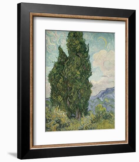 Cypresses, 1889-Vincent van Gogh-Framed Giclee Print