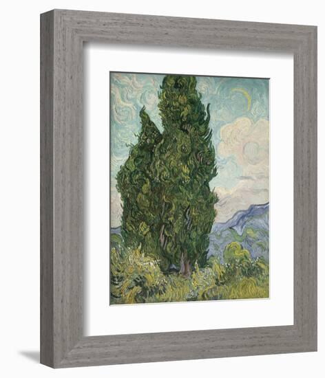 Cypresses, 1889-Vincent van Gogh-Framed Giclee Print