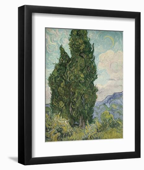 Cypresses, 1889-Vincent van Gogh-Framed Giclee Print