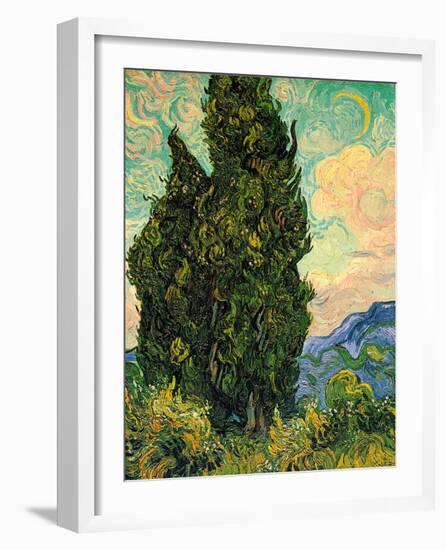 Cypresses, c.1889-Vincent van Gogh-Framed Giclee Print