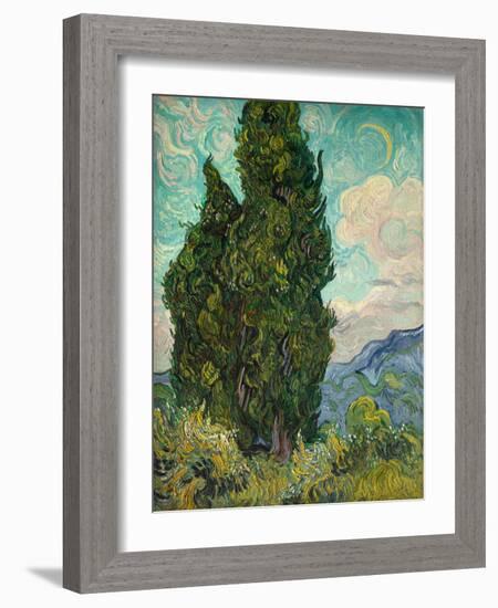 Cypresses I-Vincent van Gogh-Framed Art Print