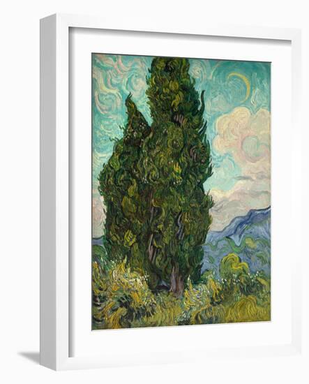 Cypresses I-Vincent van Gogh-Framed Art Print