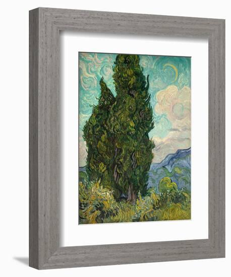 Cypresses I-Vincent van Gogh-Framed Art Print