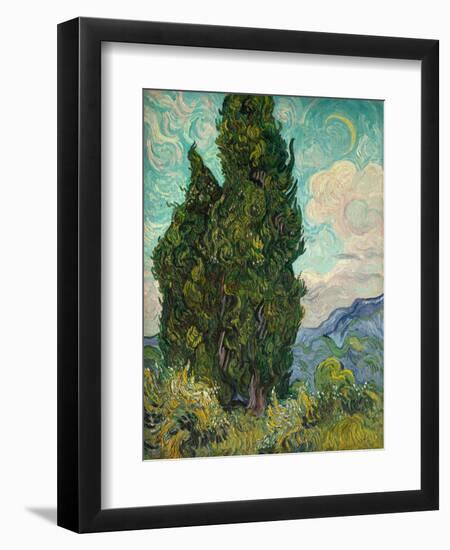 Cypresses I-Vincent van Gogh-Framed Art Print