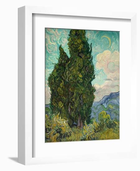 Cypresses I-Vincent van Gogh-Framed Art Print