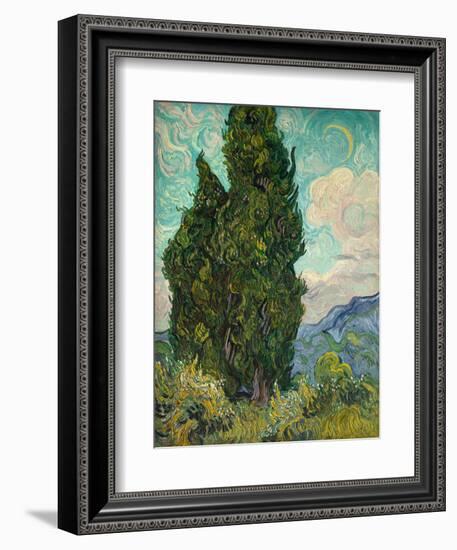 Cypresses I-Vincent van Gogh-Framed Art Print