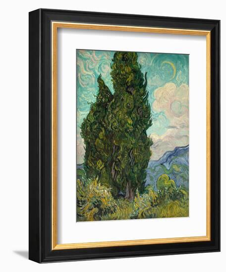 Cypresses I-Vincent van Gogh-Framed Art Print