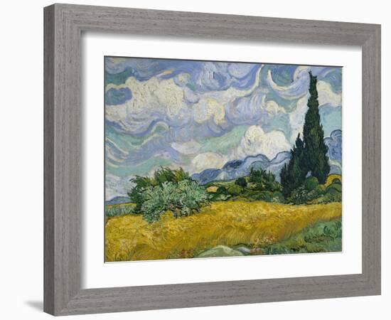 Cypresses II-Vincent van Gogh-Framed Art Print