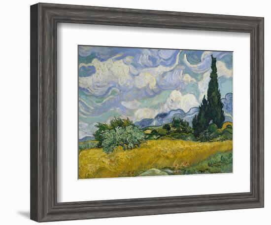 Cypresses II-Vincent van Gogh-Framed Art Print