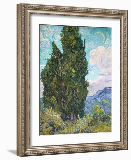 Cypresses-Vincent van Gogh-Framed Giclee Print