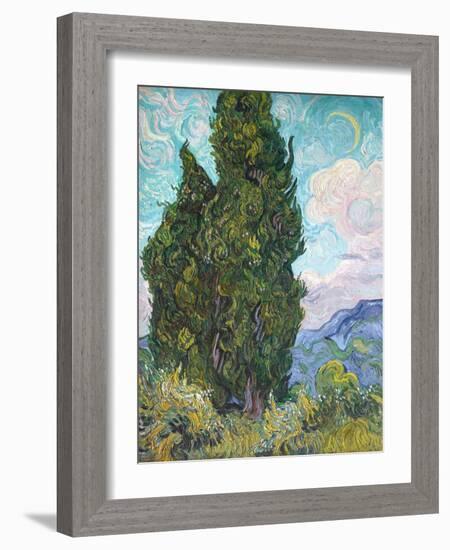 Cypresses-Vincent van Gogh-Framed Giclee Print