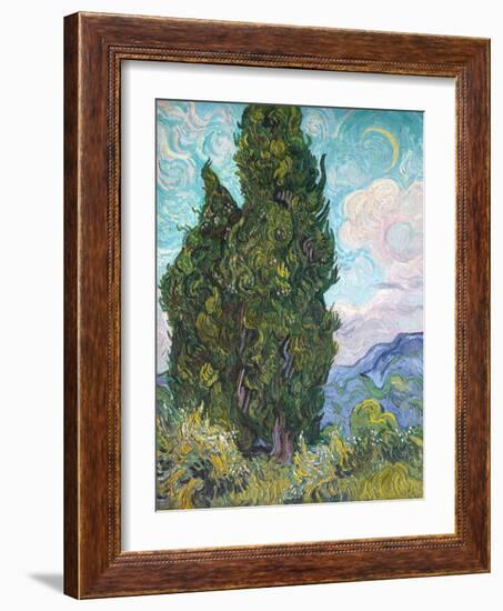 Cypresses-Vincent van Gogh-Framed Giclee Print