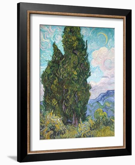 Cypresses-Vincent van Gogh-Framed Giclee Print