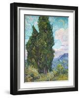Cypresses-Vincent van Gogh-Framed Giclee Print